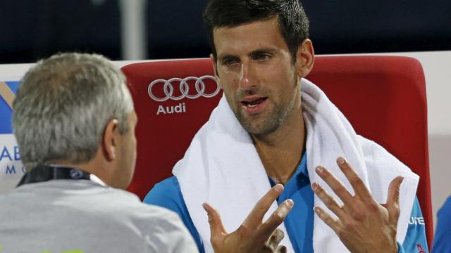 Novak Djokovic durante un partido contra Feliciano Lopez.