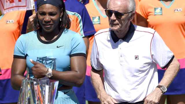 Raymond Moore en Indian Wells junto a Serena Williams.