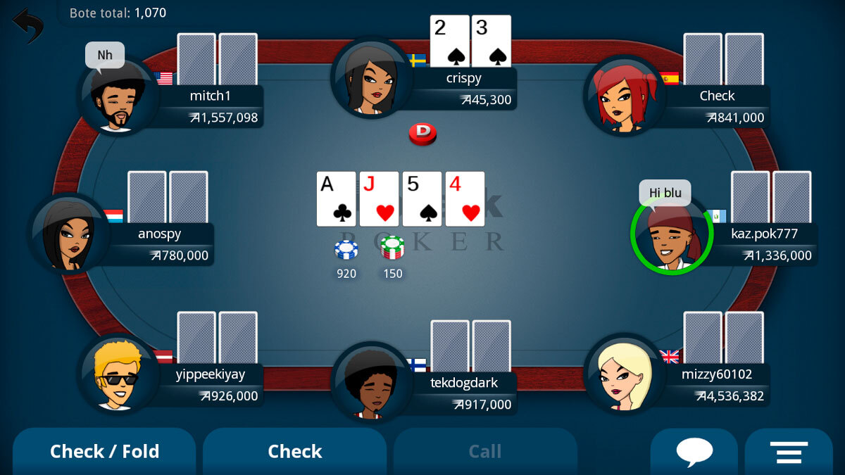 Juegos de póker móvil en español