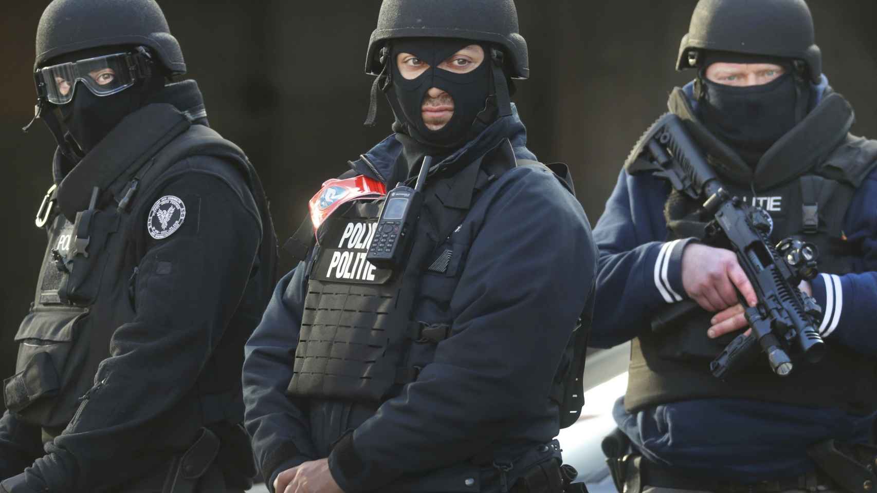 La policía monta guardia en Bruselas.