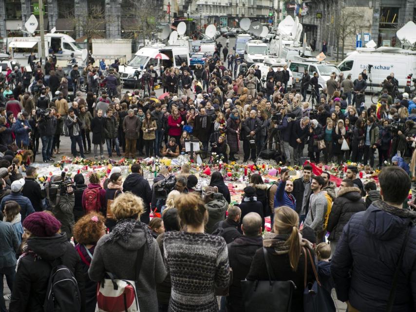 La concentración este miércoles frente a la Bolsa de Bruselas