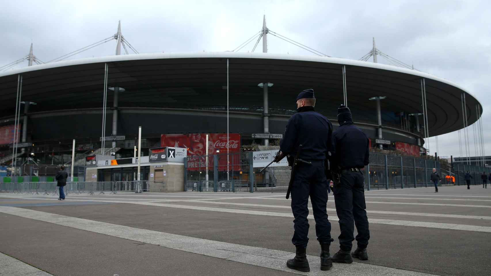Seguridad en el Stade de France.
