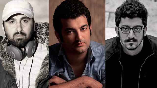 Mehdi Rajabian, Hossein Rajabian y Yousef Emadi, los tres artistas condenados a prisión por Irán.
