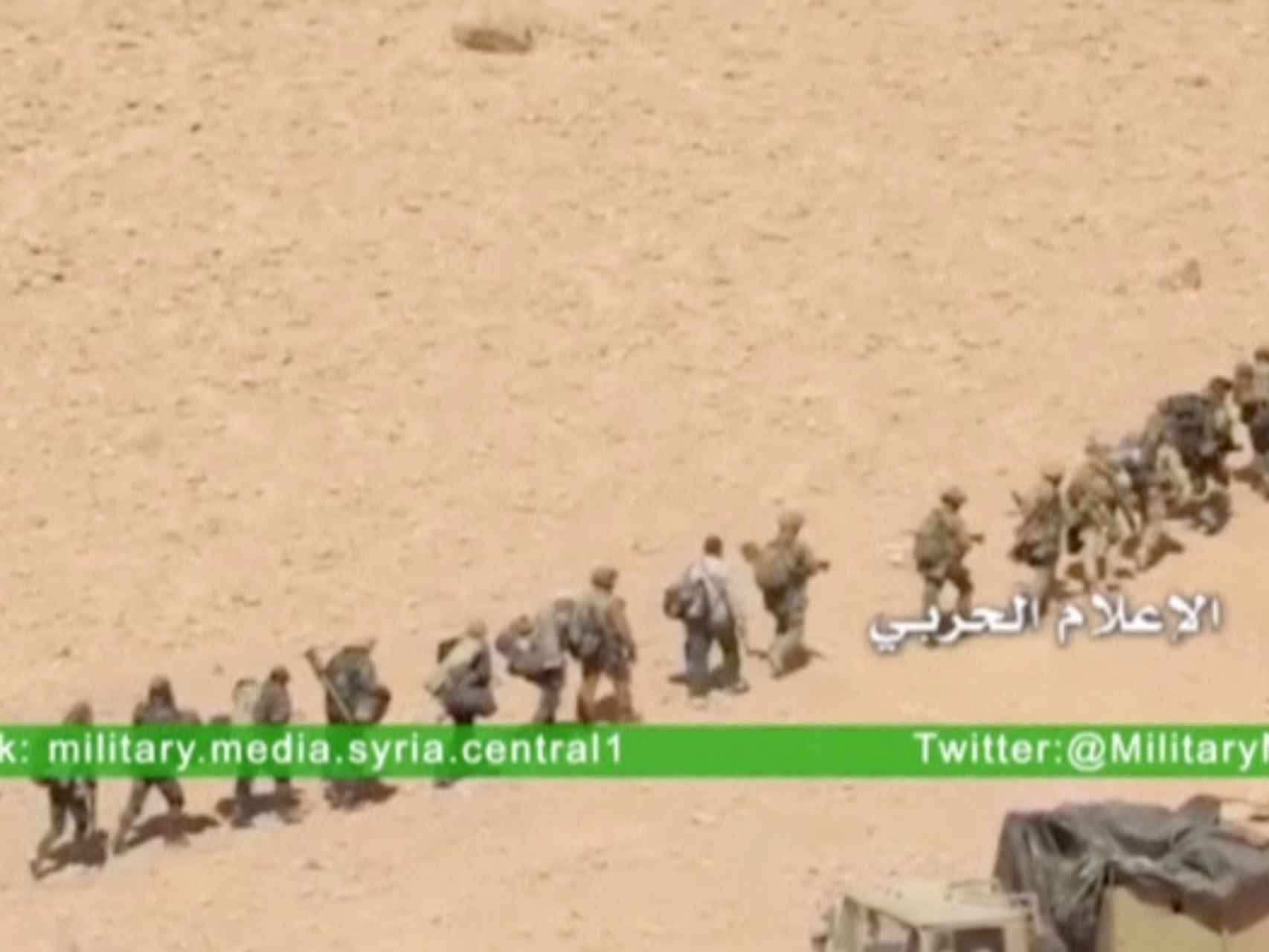 Soldados sirios entrando en Palmira