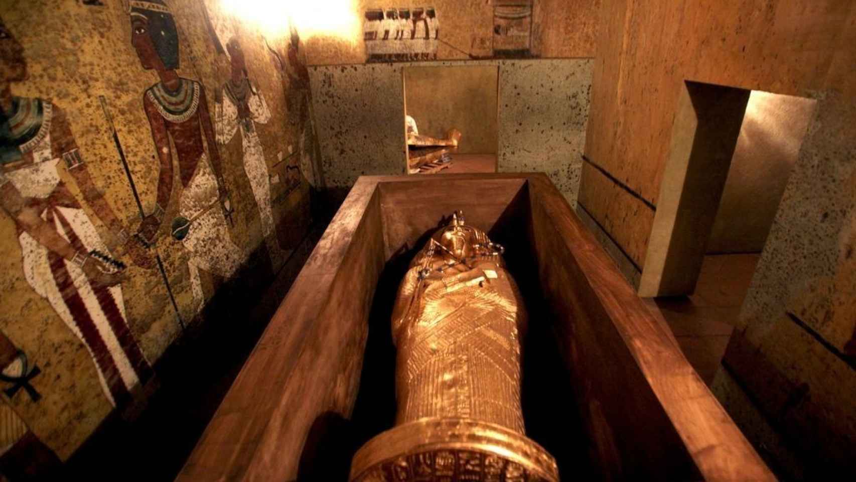Interior de la tumba de Tutankamón.