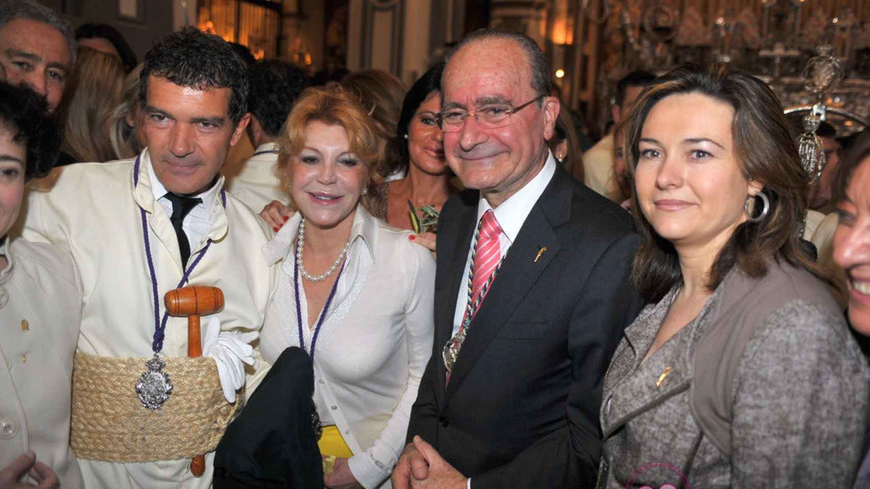 La baronesa Thyssen participó de la Semana Santa en Málaga en 2012