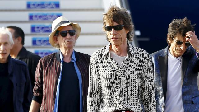 Los Rolling Stones, llegando a La Habana.