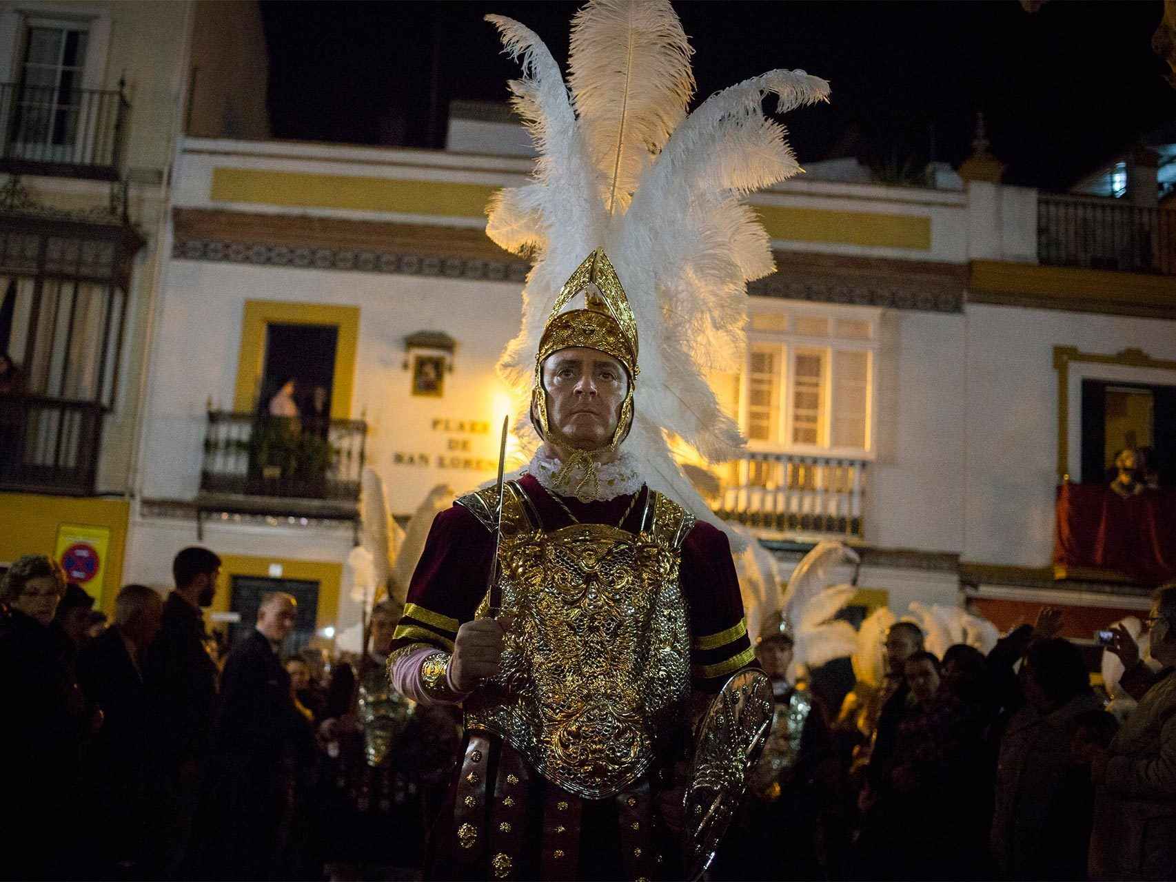 Ignacio Guillermo, durante la procesión.