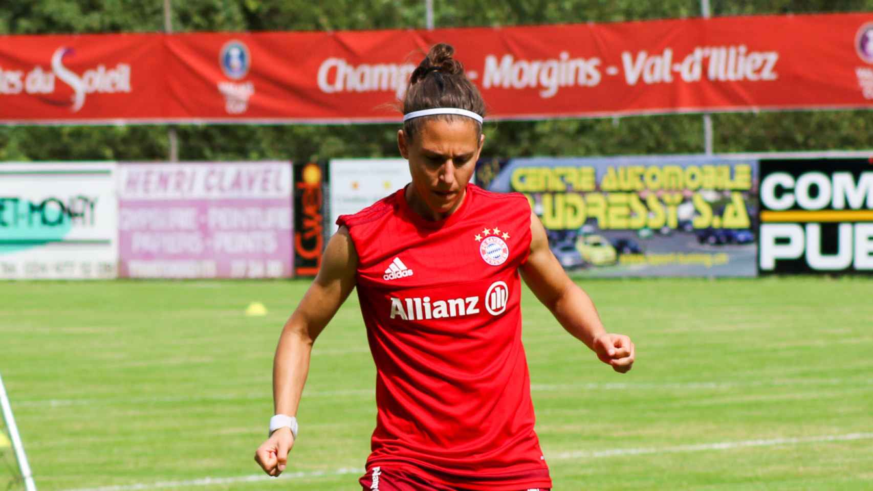 Verónica Boquete, entrenando con el Bayern de Múnich.