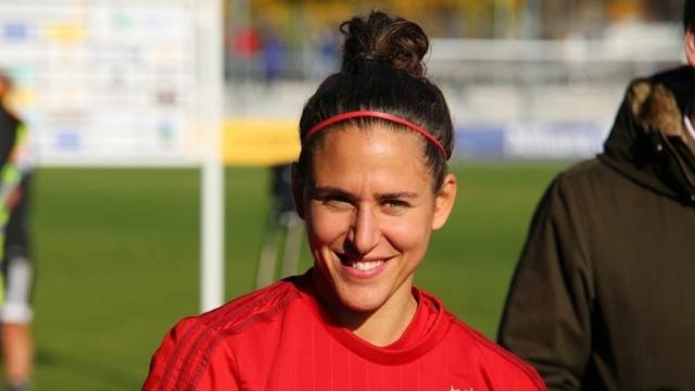 Verónica Boquete, con la camiseta del Bayern Múnich.