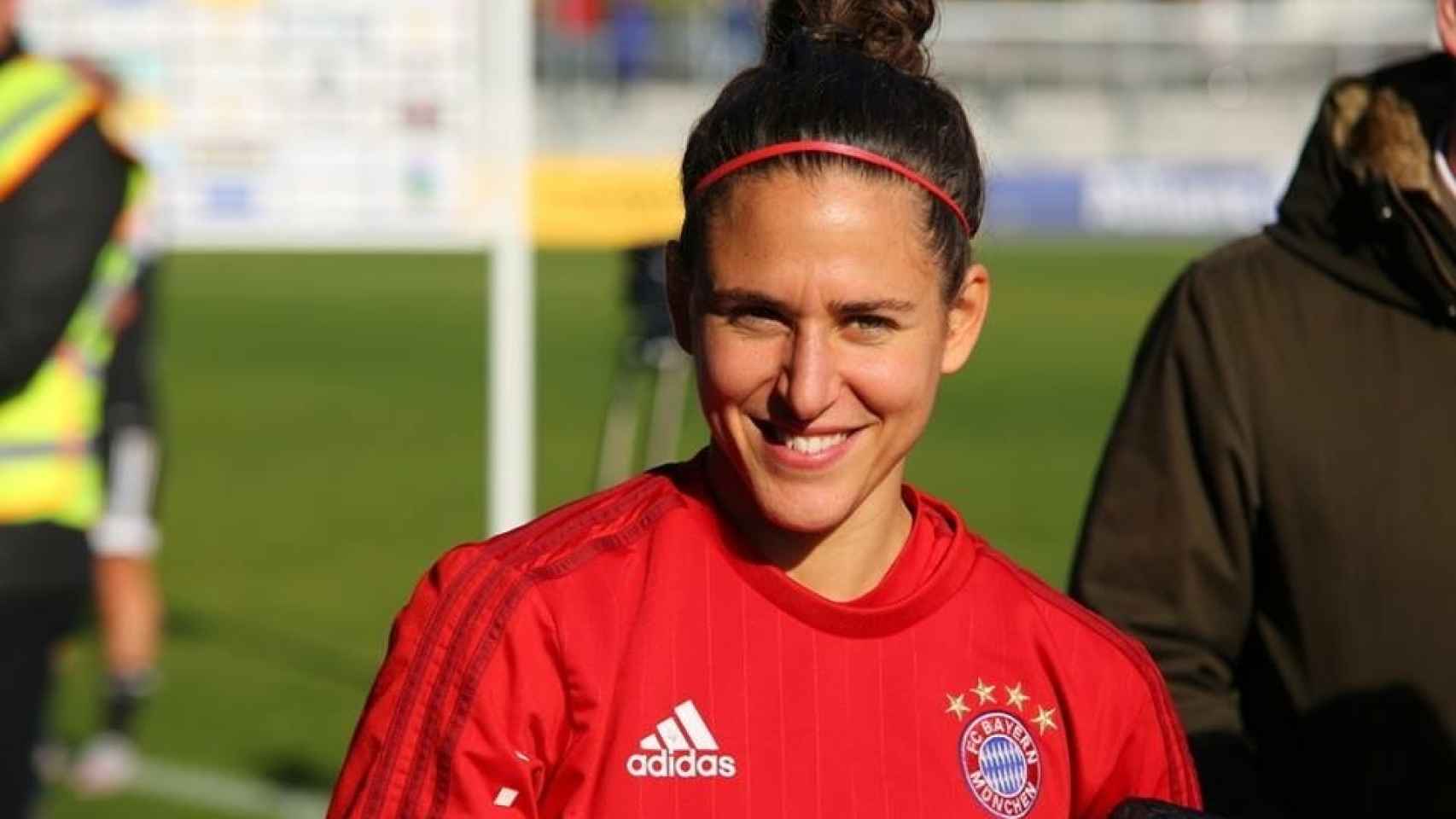 Verónica Boquete, con la camiseta del Bayern Múnich.
