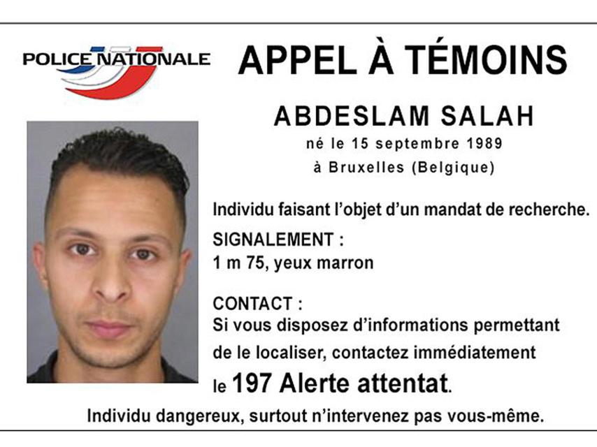 Ficha policial de Abdeslam.