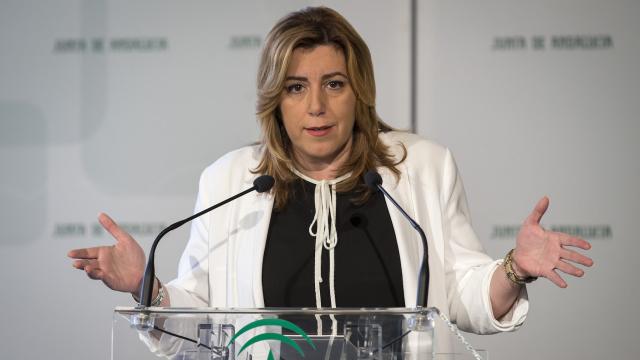 Susana Díaz, en un acto público este lunes.