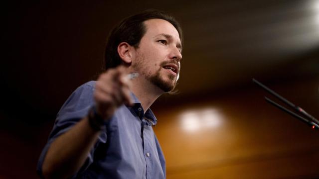 Pablo Iglesias durante un mitin antes del 20-D.