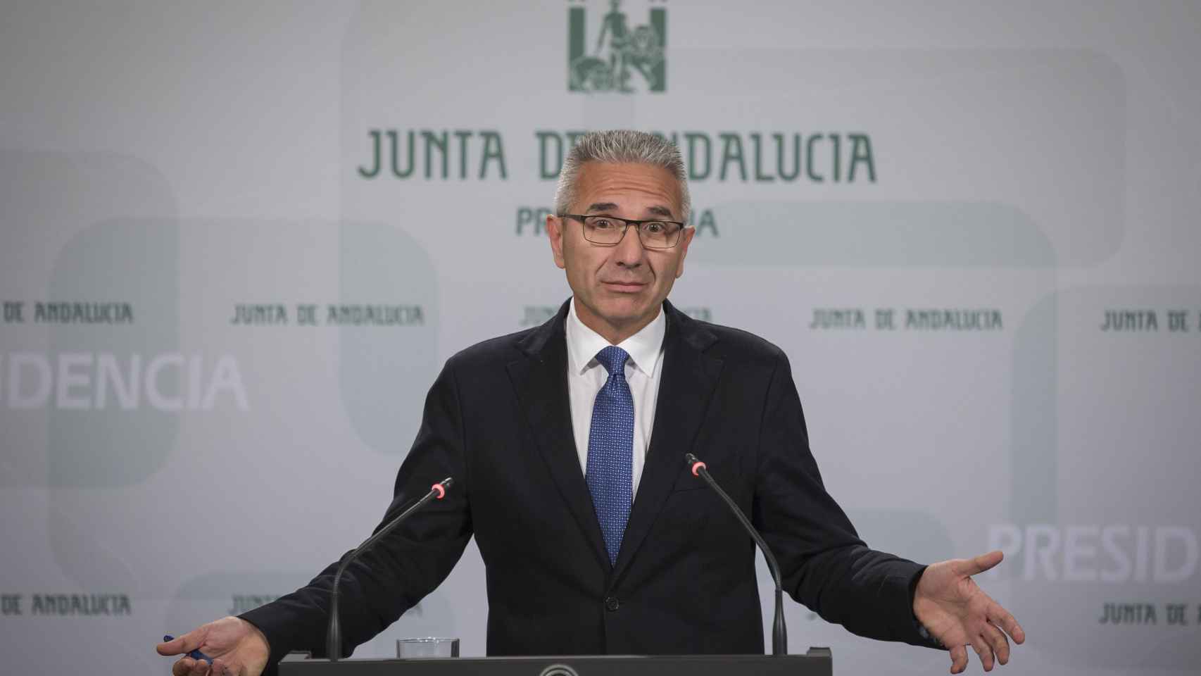 El portavoz del Gobierno andaluz, Miguel Ángel Vázquez