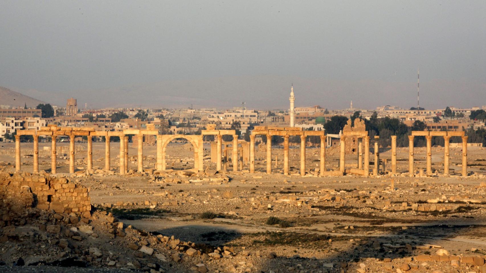 Lo que queda de Palmira tras el paso del Estado Islámico
