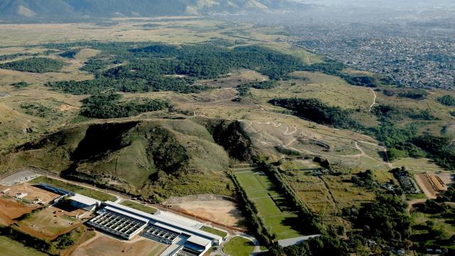 Imagen aérea del complejo olímpico Deodoro, en Río de Janeiro.