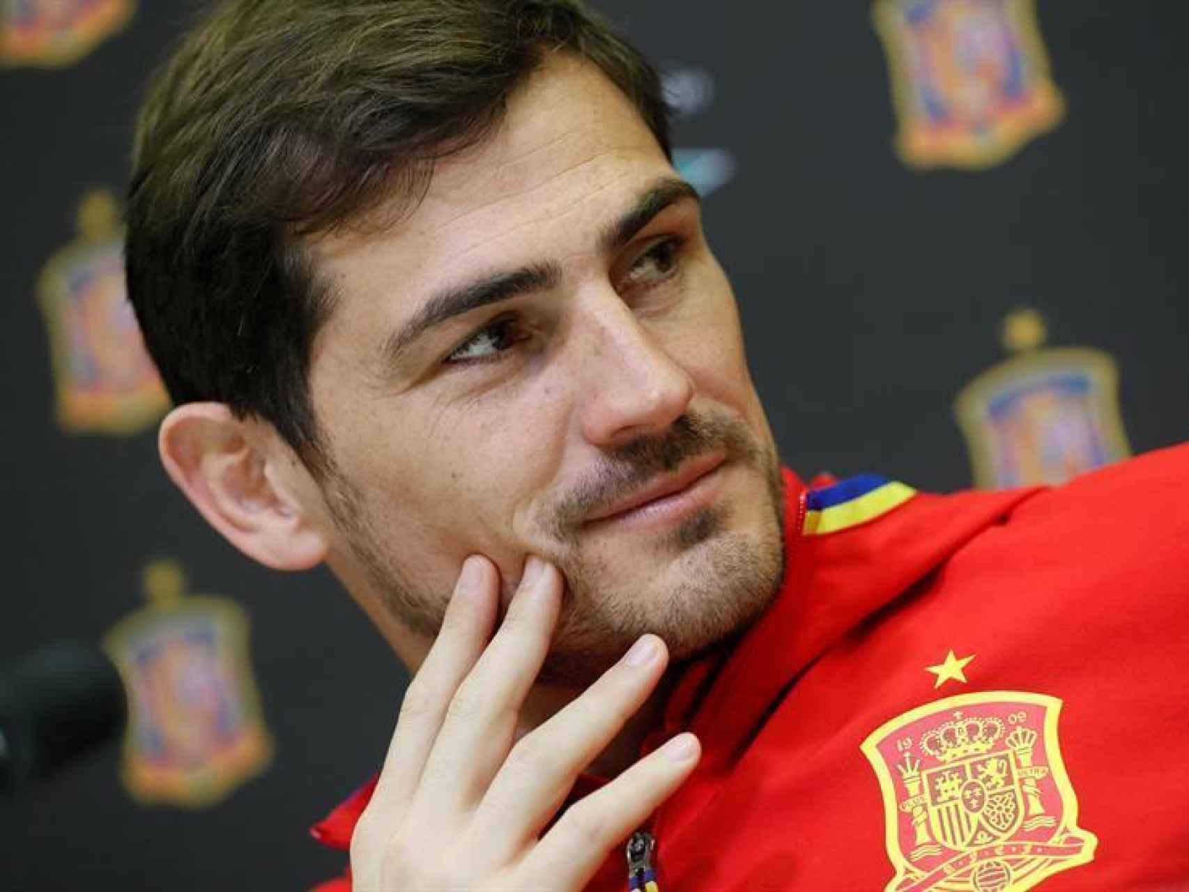 Iker Casillas, con la selección española.