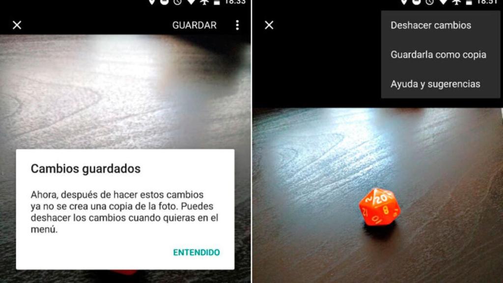 Google Fotos ahora puede editar fotos sin modificar las originales