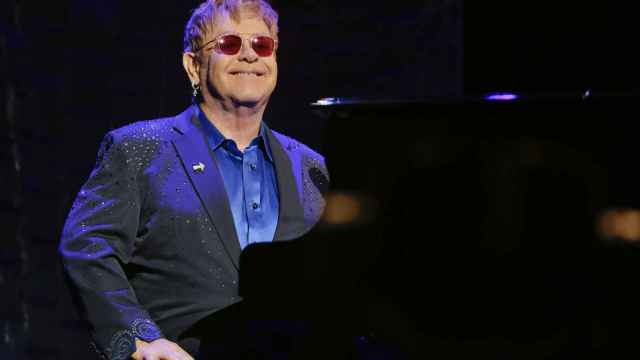 Elton John en el concierto de apoyo a Hillary Clinton de Nueva York