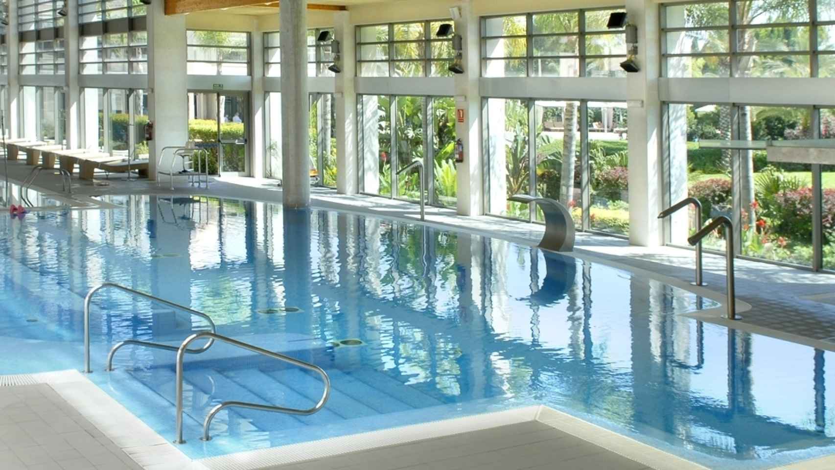 Una de las piscinas termales en el hotel La Calderona.