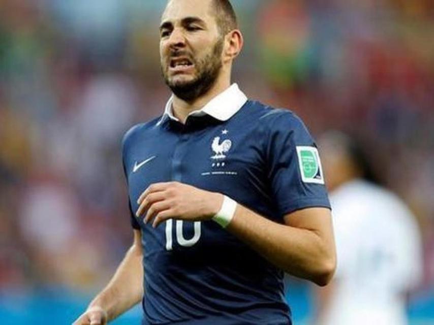 Benzema, con la selección de Francia.