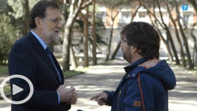 Rajoy y Evolé, durante el programa.