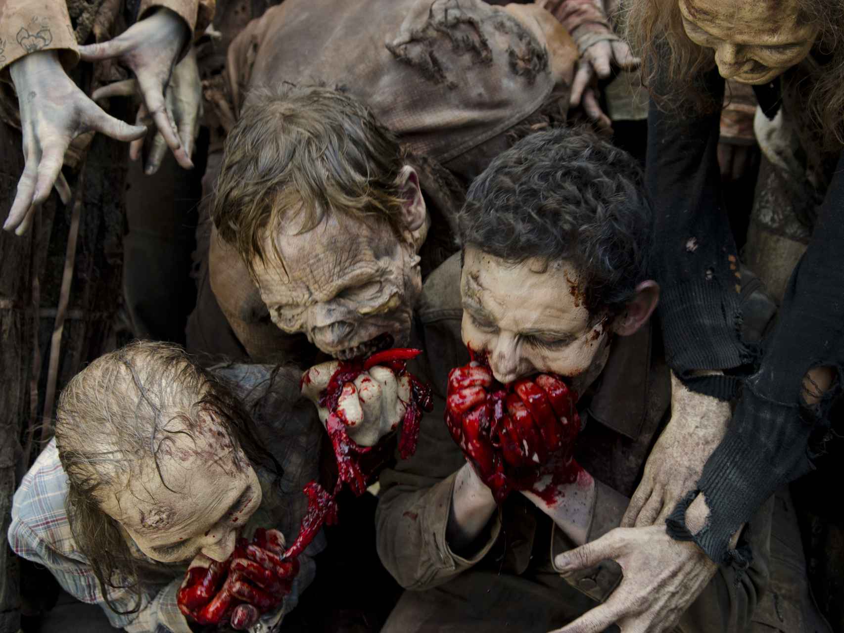 Una imagen de la sexta temporada de The walking dead.