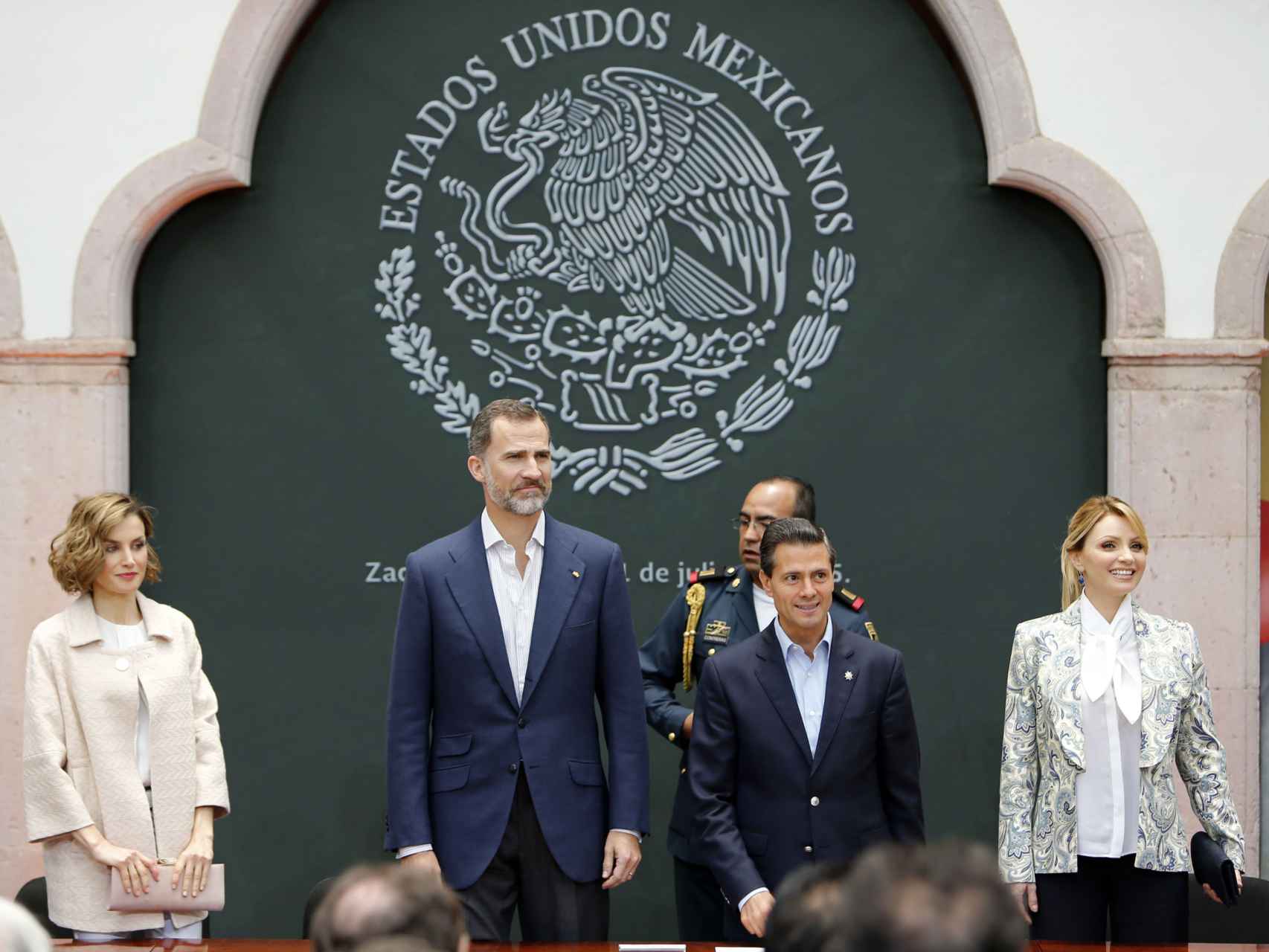 Los reyes junto al presidente de México y su esposa en Zacatecas el 1 de julio de 2015.