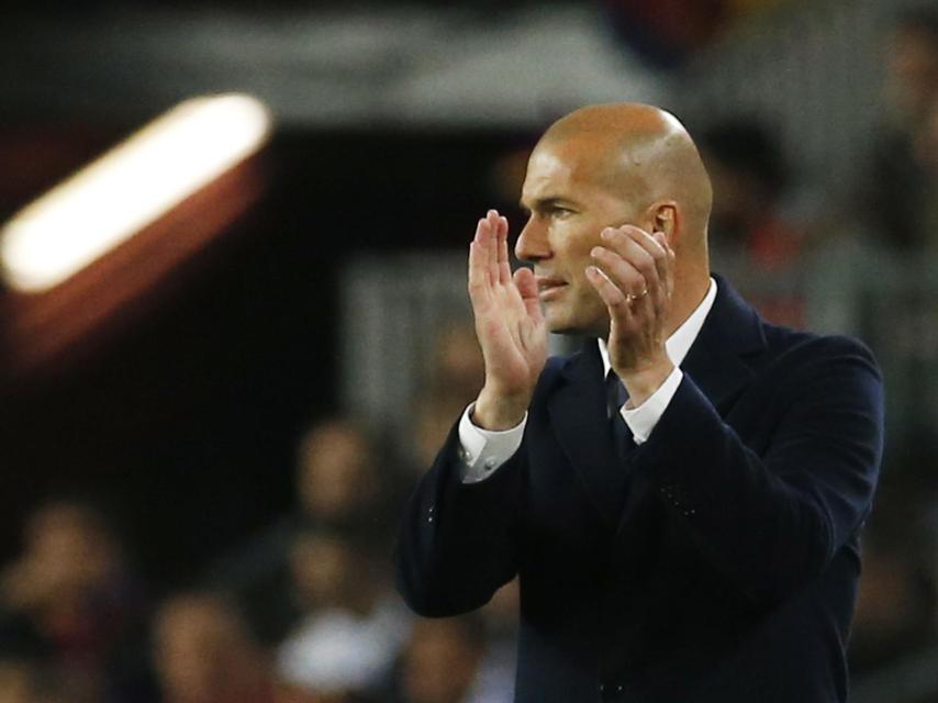 Zinedine Zidane, en el Camp Nou.