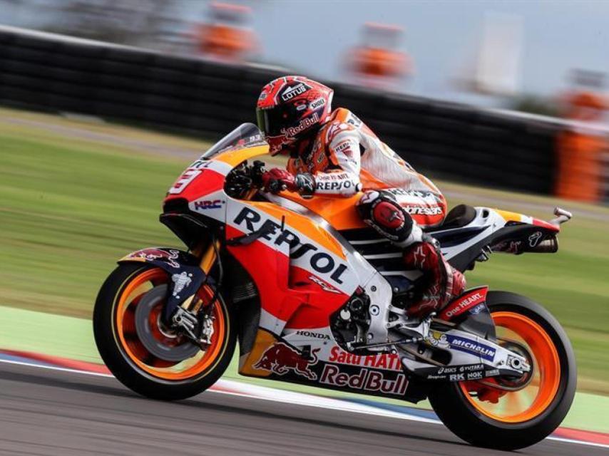 Marc Márquez, rodando en Termas.