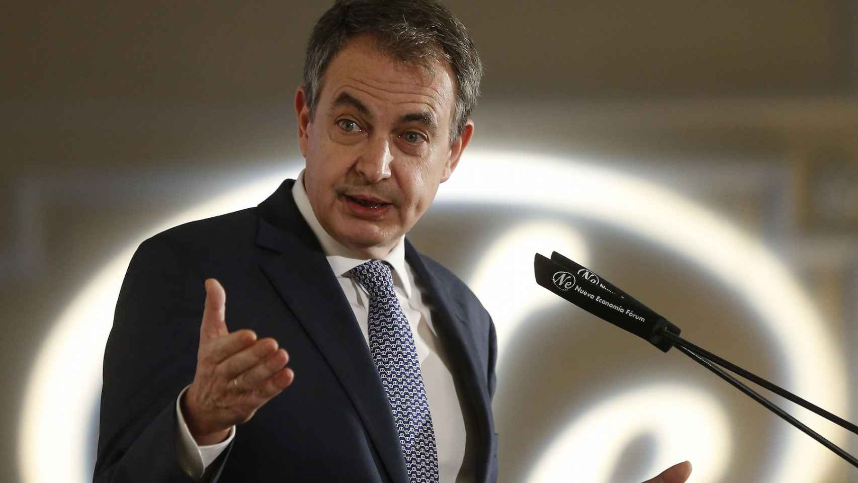 José Luís Rodríguez Zapatero durante la presentación del presidente de la Comunidad Valenciana,Ximo Puig