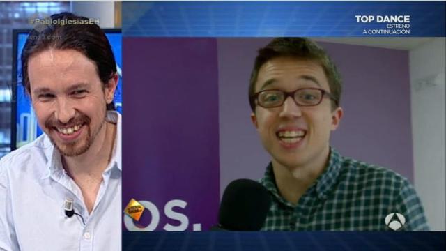 Pablo Iglesias e Íñigo Errejón se reconcilian en directo.