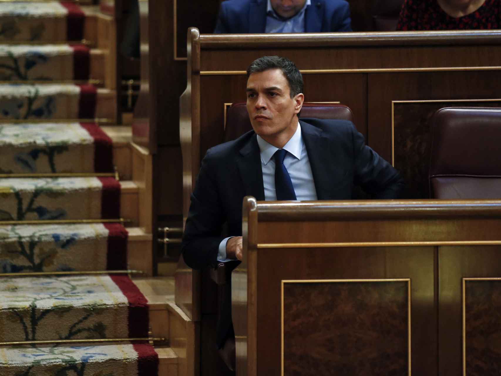El secretario general del PSOE, Pedro Sánchez, durante el pleno.