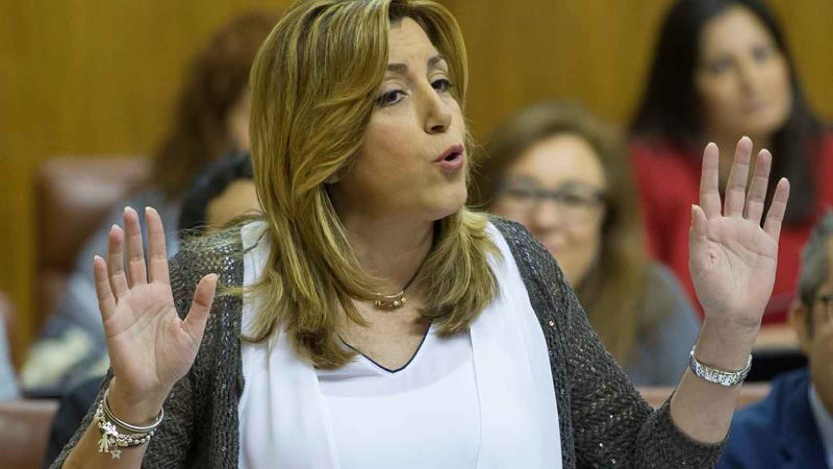 Susana Díaz en una imagen tomada en el Parlamento andaluz
