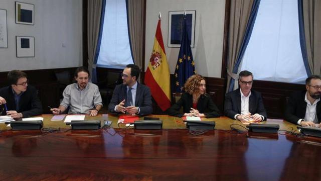 Errejón, Iglesias, Hernando, Batet, Villegas y Girauta