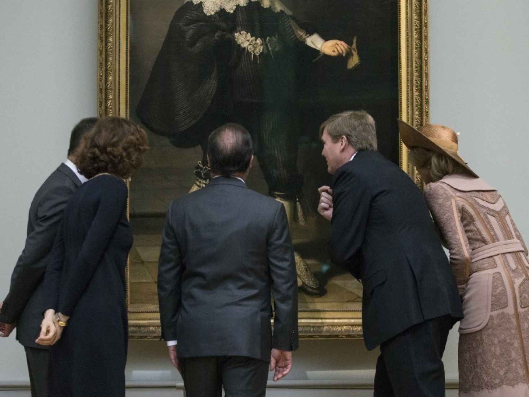 François Hollande en el Museo del Louvre.