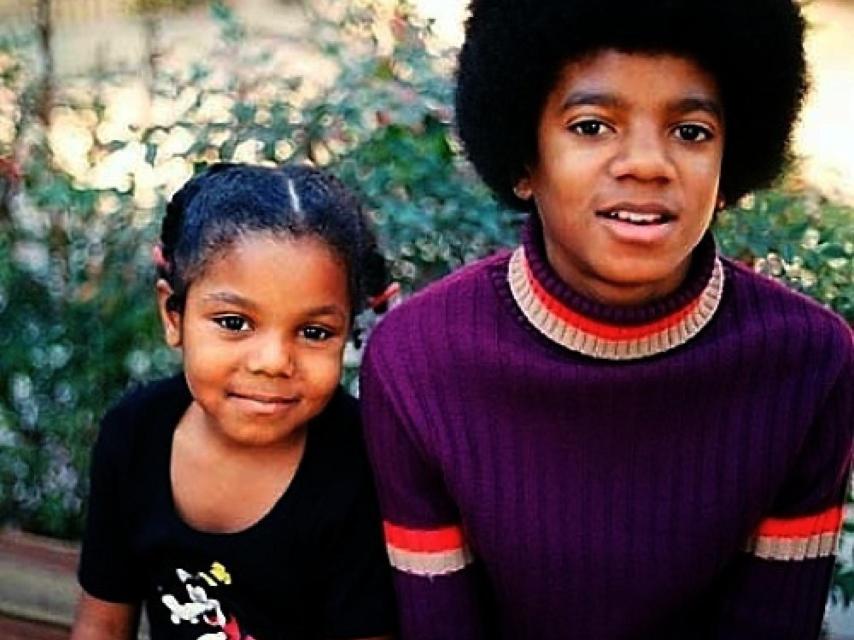 Janet y Michael Jackson de pequeños