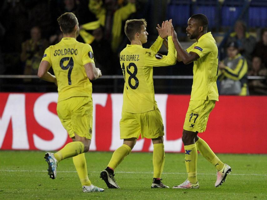 Bakambu celebra el gol de la victoria.