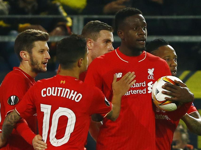 Origi celebra el gol contra el Liverpool.