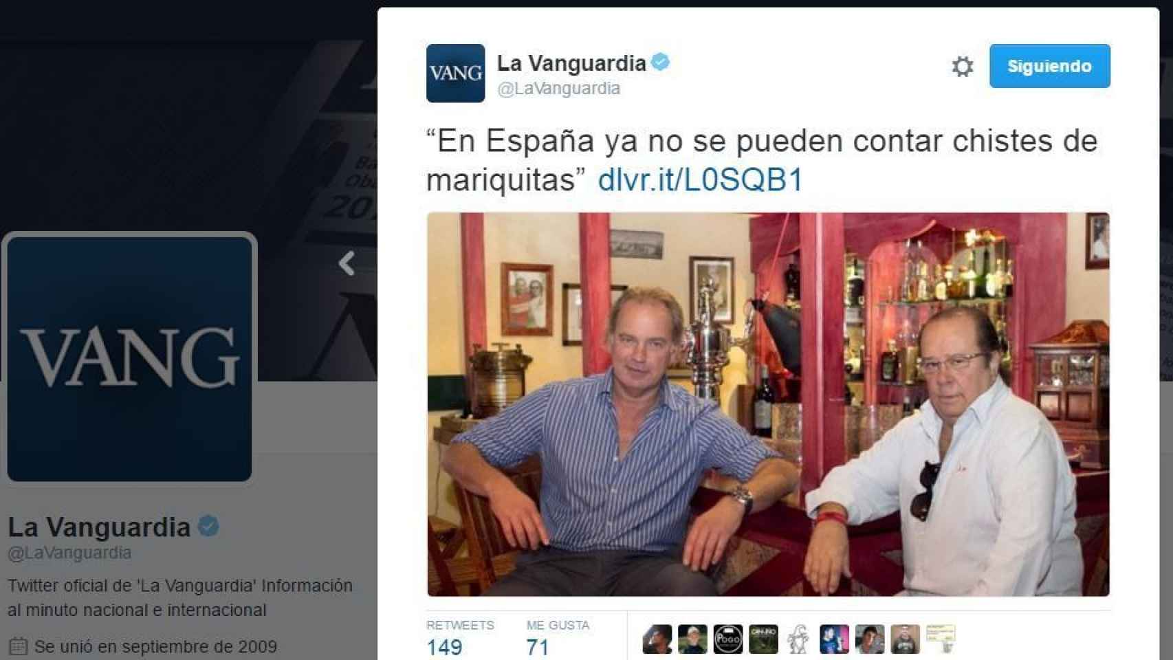 Arévalo y Bertín Osborne impregnan de testosterona su entrevista con La Vanguardia.