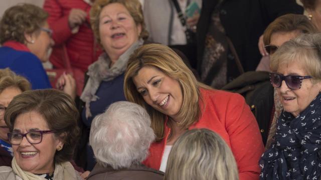 Susana Díaz, antes de inaugurar un hospital, esta semana en Sevilla.