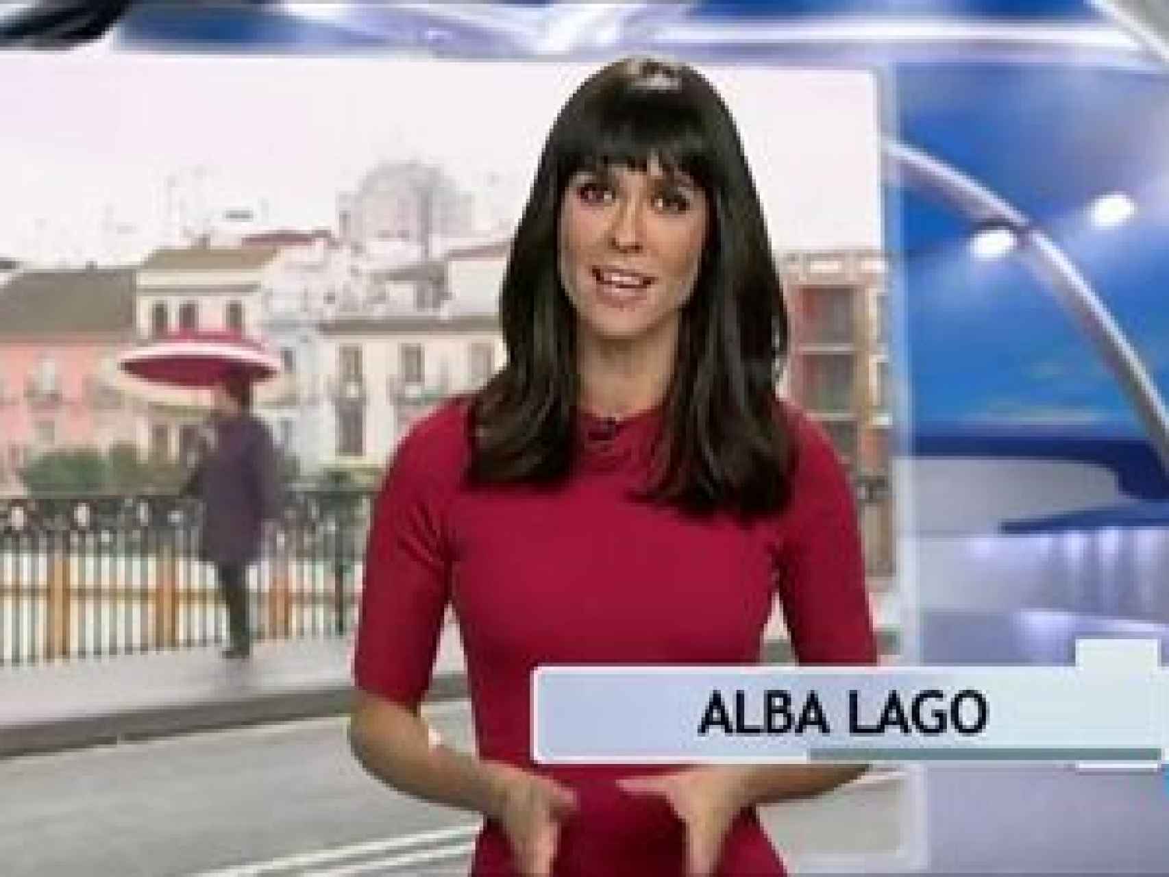 Alba Lago presentado el tiempo en Telecinco