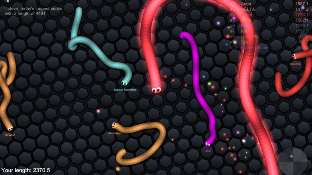 Slither.io, el revival para Android del mítico juego de la Serpiente