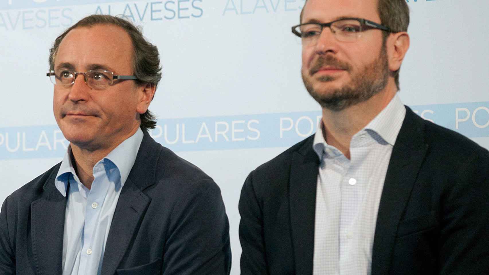 Alfonso Alonso y Javier Maroto, en un acto electoral