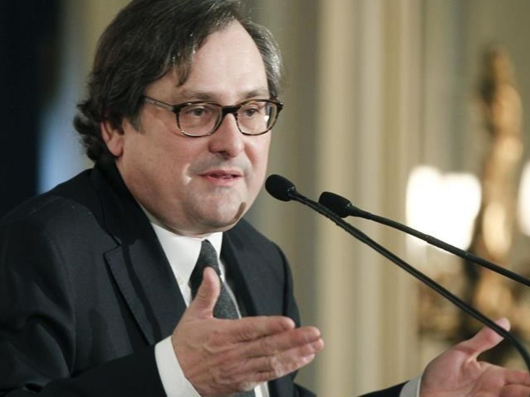 El periodista, durante un acto público.