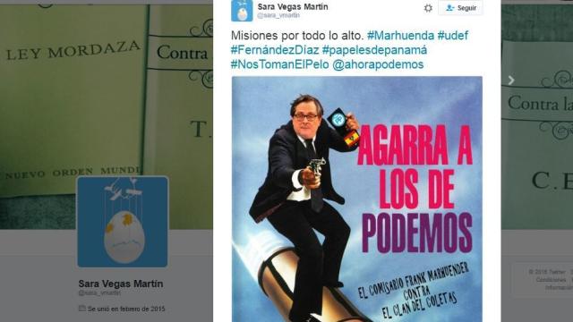 Uno de los montajes sobre el comisario Marhuenda.