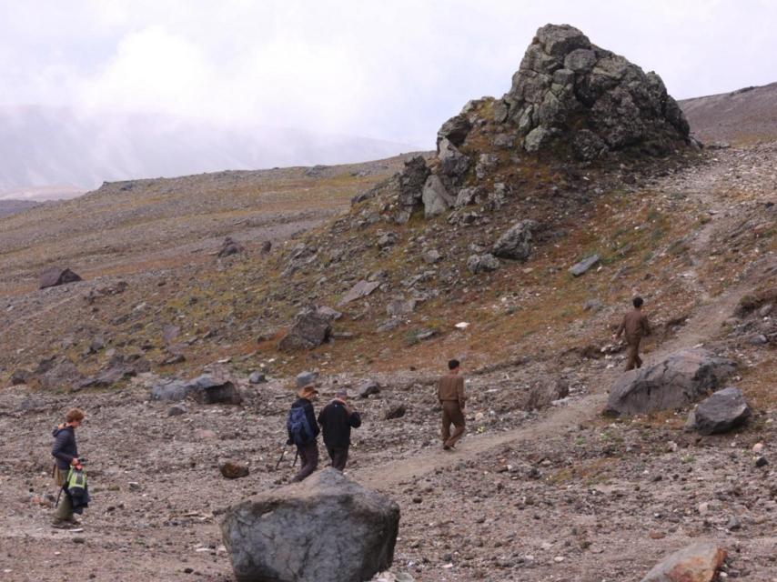 Trabajos en la zona del pico del monte Paektu.