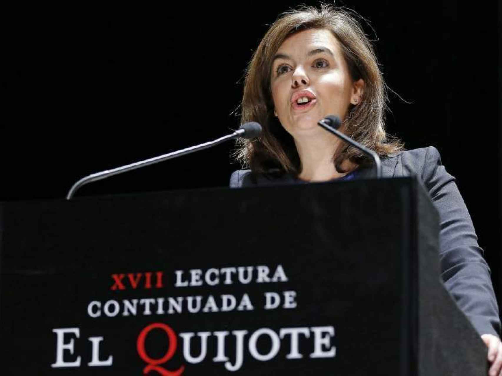 Soraya Sáenz de Santamaría en la XVII lectura continuada de El Quijote.