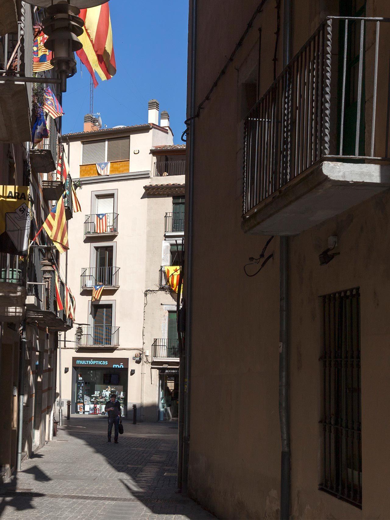 Ambiente en el centro de Girona.